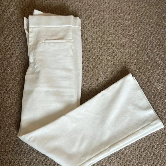 Zara Fitted Ankle Length Mini Flare Trouser | Size S White - Picture 5 of 6